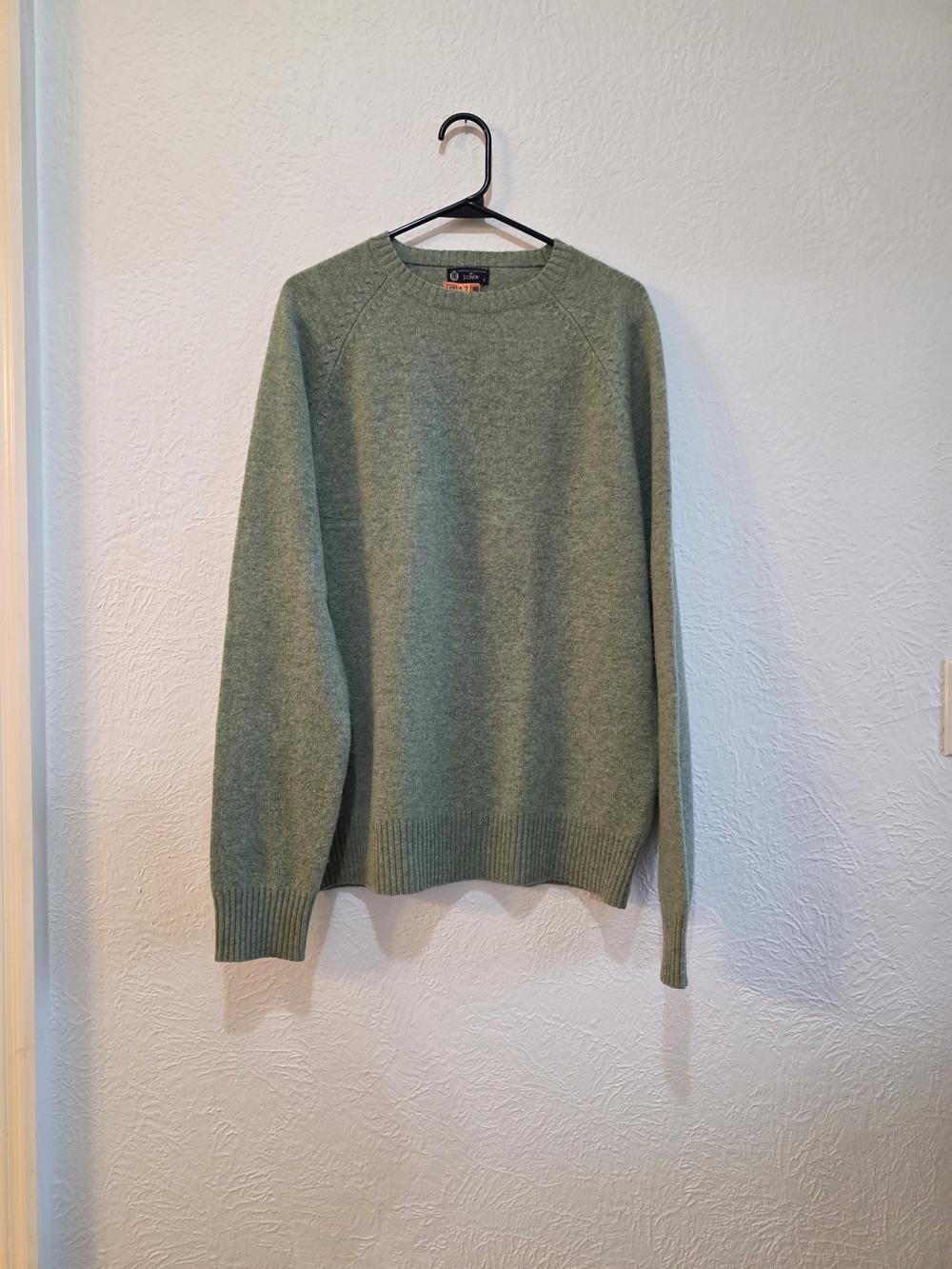 J. Crew 100% Lambs Wool Sage Crewneck Sweater